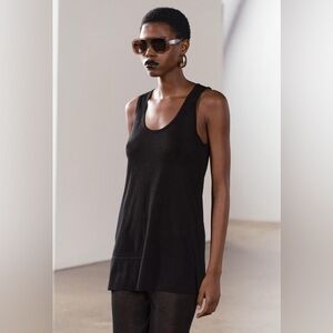 ZARA SEMI-SHEER KNIT SLEEVELESS TOP